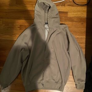 Tan Brandy Melville  zip-up hoodie #hoodie